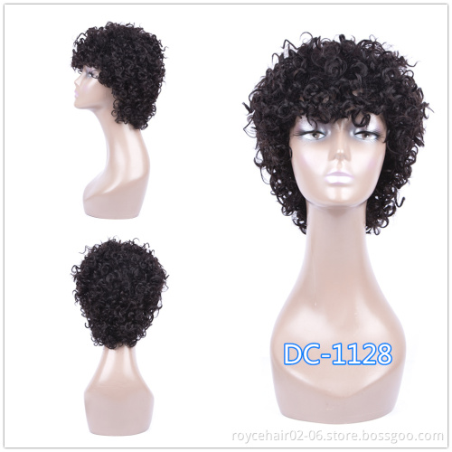 Aliexpress Overnight Delivery 8 inch Mongolian Virgin Remy Deep Wave Human Hair Short Celebrity Wig Party Wig
